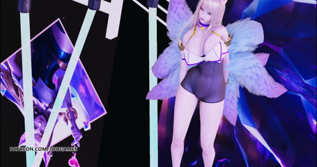 3D-Hentai Games: Kara - Lupin Ahri hace striptease kda, liga de leyendas, sexy...