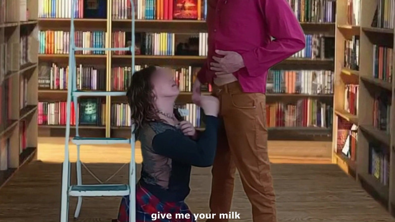 LadyRoma: मैं अप्रत्याशित रूप से केमिस्ट्री टीचर को लाइब्रेरी में लंड चुसाई देता हूं