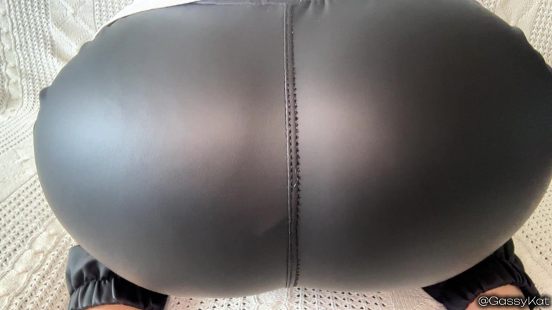 GassyKat: Leather Face Farts POV: Ass in Your Face