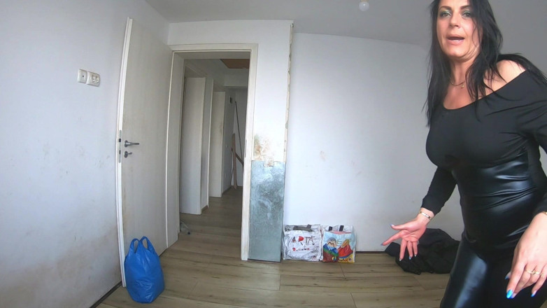 MilfyCalla: Smoking Leather Dance. Ripped Jumpsuit Pussy Tease, Toilet Pee and...