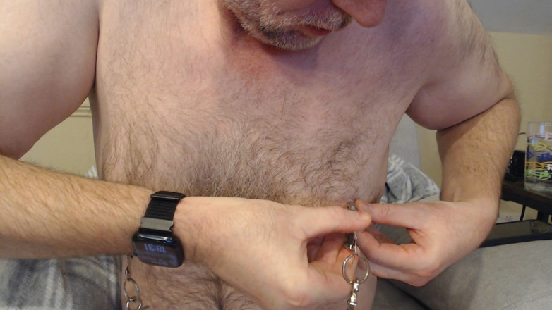 Lovenipclamps: Spiked Clover Clamps on My Tips of Nipples