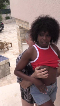 Ebony Babe Fucks Stranger in Hotel Room