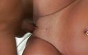 Black Sinner: Culona latina rociada con una carga caliente en sus tetas