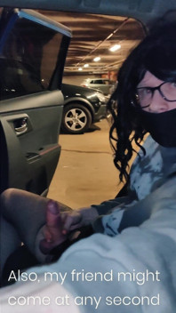 Risky Flashing and Cumshot in an Underground Parking Lot