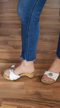 Wooden Sandals on Wood - Klik sengit, Asmr Steps dalam seluar jeans