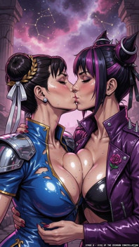 Chun Li and Juri Kiss (ai)