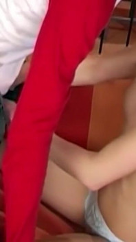 Stepson Plays with His Stepsister's Small Tits