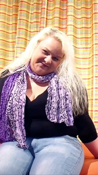 Fat blonde MILF masturbates her pussy to orgasm with sex toys
