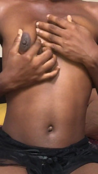 Sexy Ebony Teen Small Tits in See Through Top