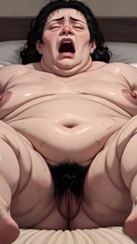 Horny Obese BBW Masturbates Her Hairy Wet Pussy - Big Belly Solo Play
