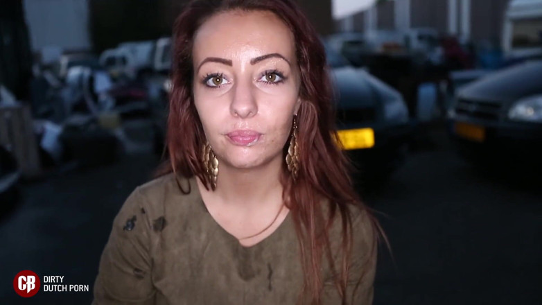 Cumbizz: Dutch teenslut outdoor blowbang and cumswallowe
