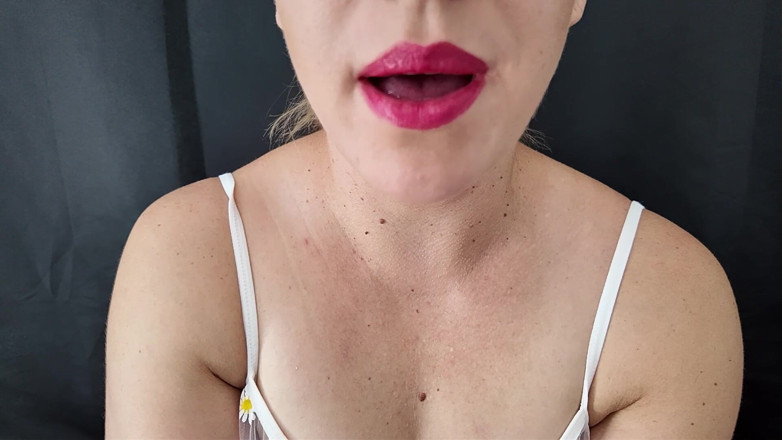 Stacey Reid: Red Lips Blowjob JOI Cum Countdown From 60
