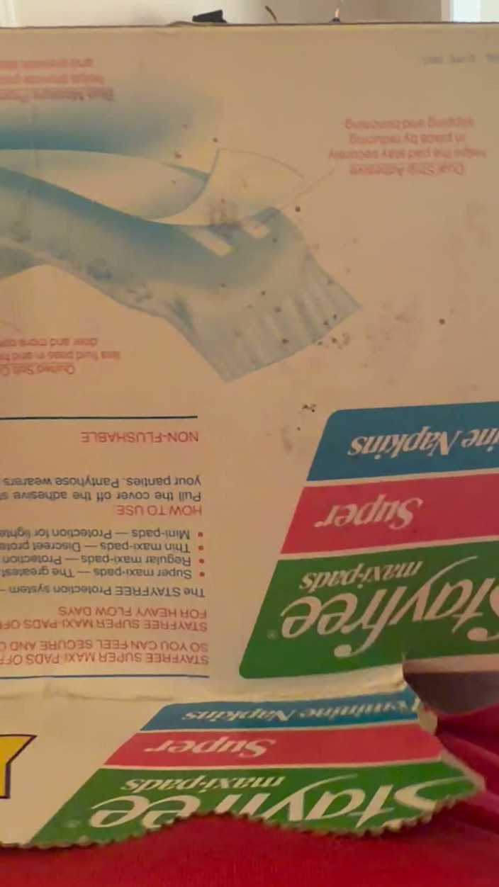 Takepad: Kotex Thin and Stayfree Box ででっかい精液
