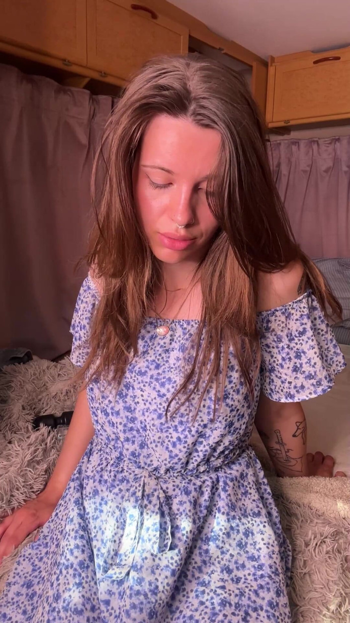 Pastelle: Big Dick Trans Girl in Cute Dress Cums a Lot...