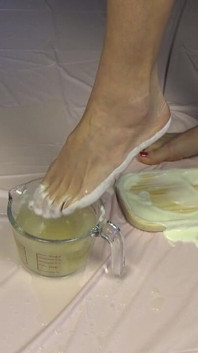 Golden Shower. Foot Fetish and Food Games
