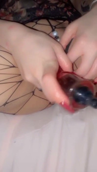 Solo Arab Playing with Her Dildo Toy