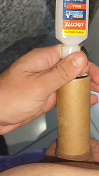 Big Straight Cock Stuck Fucks Full of Glue.
