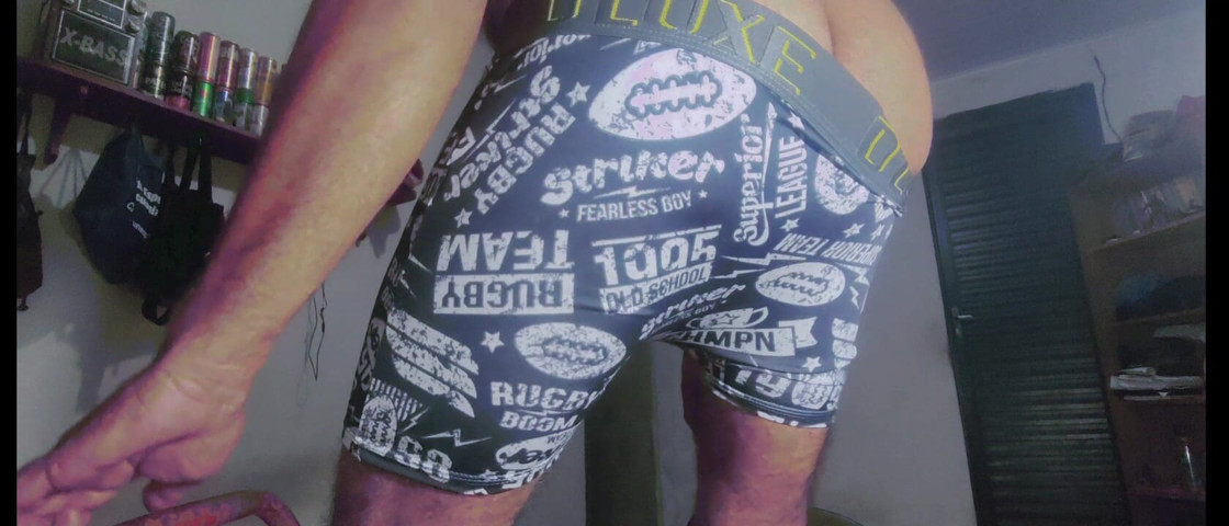 Gray Boxer and White Socks (video 1) (Male Smell)