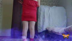 Kitty_Cross: 穿着红色衣服的性感娇小荡妇白人胖美女娘娘腔男孩素人自拍模特