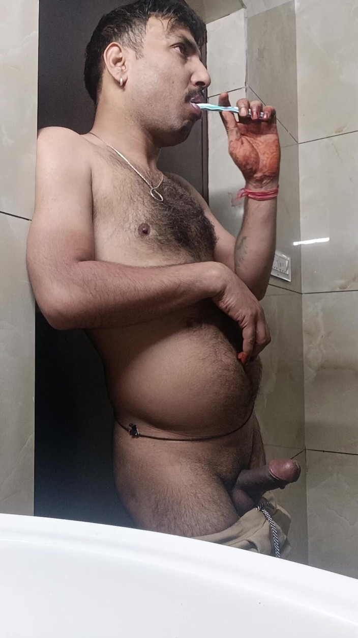 Rajasthani-old-lover: Indian Desi Man Enjoy Shower and Masterbation Show with Neighbour...