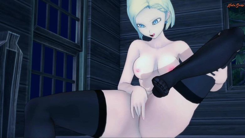 Hentai Smash: Android 18 si dělá radost. Dračí koule Z Hentai