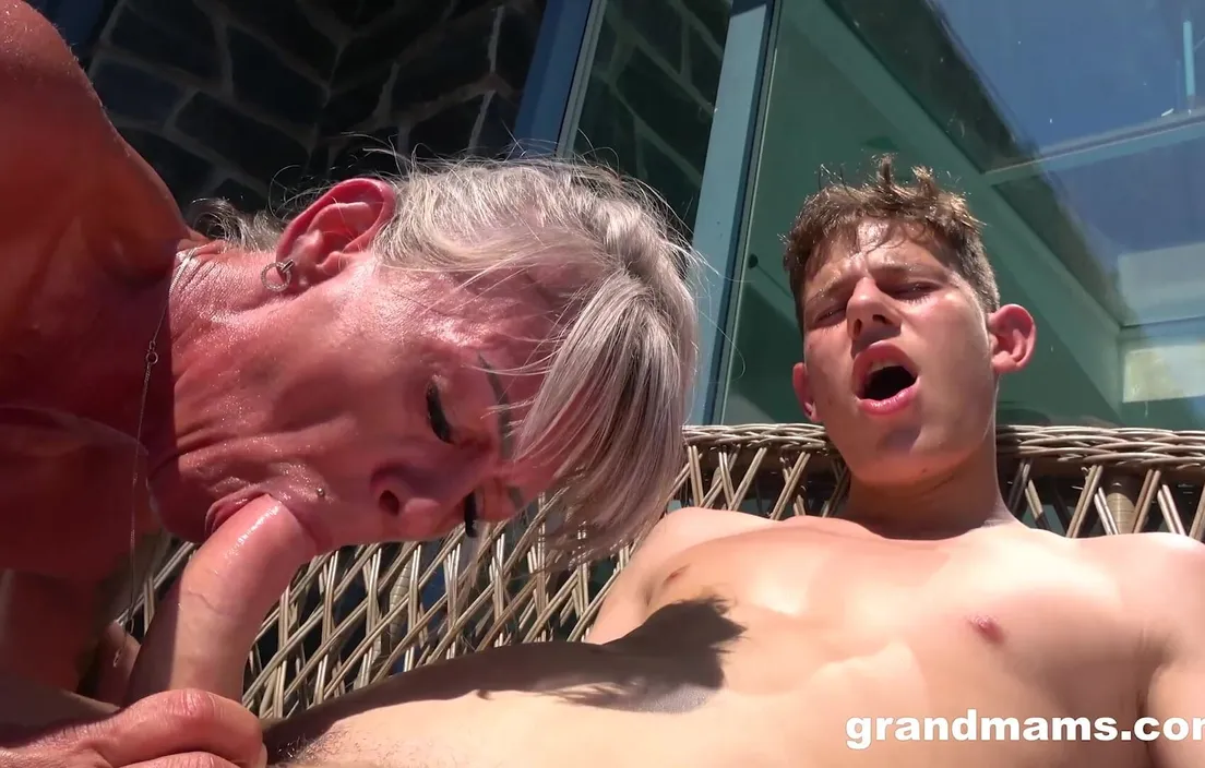 Sexy Granny Tanning by Grandmams