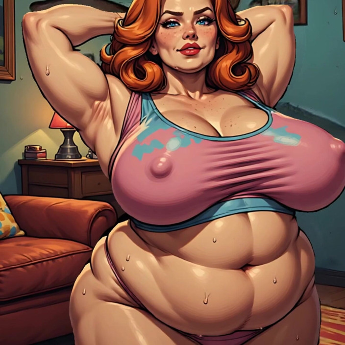AI Porn: Bbw 3D a casa