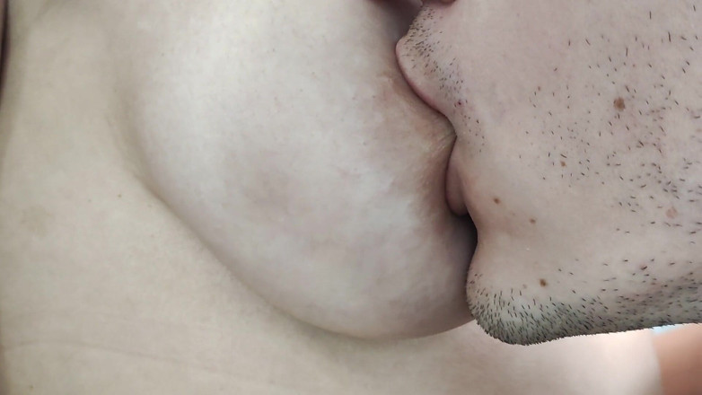 Nipple Stock: Closeup saggy tits with stretch marks