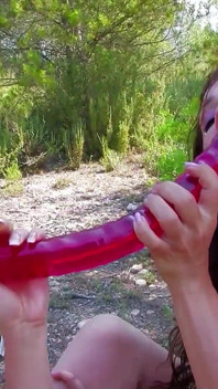 Skinny step sister teens having lesbian sex with huge toy