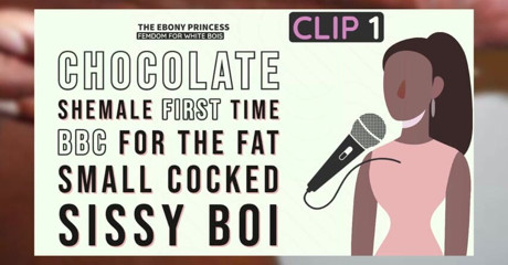 Shemale Domination: Clip 1 the ebony princess first time chocolate dick for the...