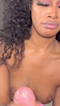 Hot Black Chick Face Fucked Pussy Pounded & Creampied