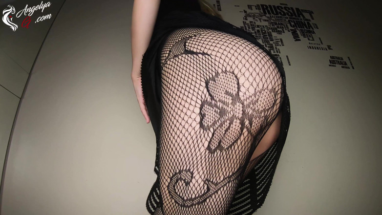 AnGelya G: Sexy college girl changes clothes before night club - bodystocking