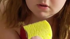 Step-mommy cock cleaning