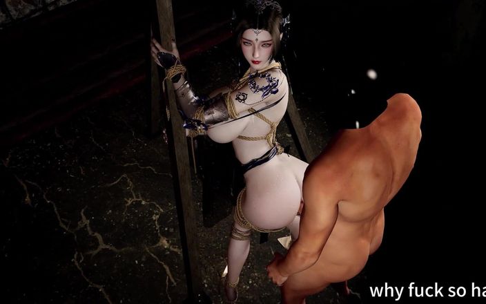 Why fuck so hard: 3D peituda madura milf faz sexo bdsm e ficou enfaixada