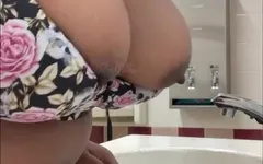 Horny Girl Humps the Bathroom Sink