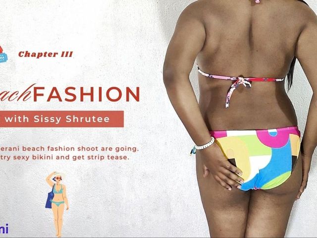 Beach Fashion Chapter 3 - Solo Indian Trans in Bikini (Shruteerani)