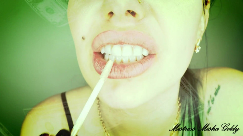 Goddess Misha Goldy: Reward me while I am putting lipstick on my lips