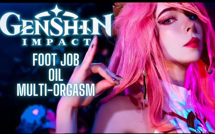 MollyRedWolf: Genshin Impact: Yae Miko Enjoys Multi-orgasm and Footjob - Mollyredwolf