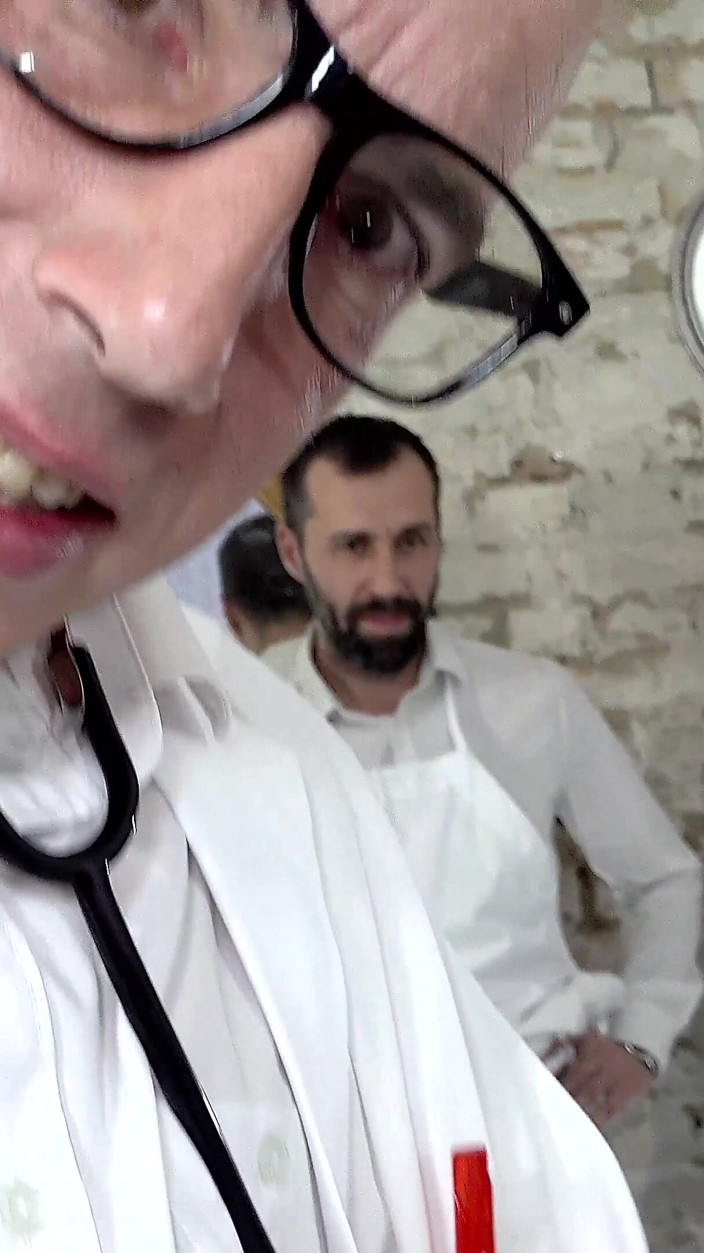 MatureGroupSex: Bukkake Groupsex Orgy with Headscarf Mature
