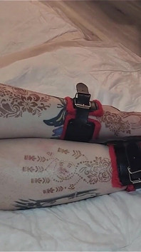 My Beautiful Size 13 Womens Feet and Long Legs Being Flogged and Whipped with a Belt and Crop While Tied Together with Manacles