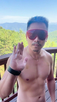 Mountain Top retas: Muskulös asiatisk Hunks Solo Show