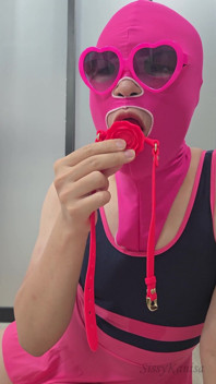 Sissy Kanisa Rose Mouth Gag Dildo Deep Throat