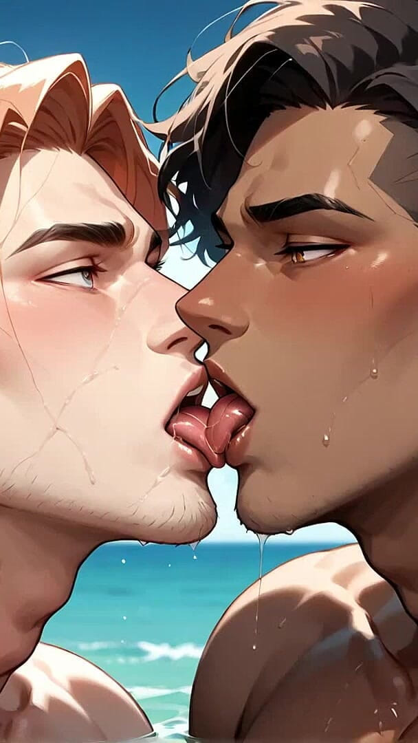 Sweating Muscles, Glory Holes, and Cum Shots Under the Red-hot Sunset Sky - Super-hot Gay Porn! Hardcore and Red Hot! (Gay Anime Adventures)