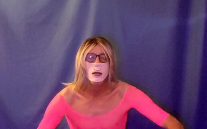 CDSexySandy: Sexy Sandy Fucks a Pink Dildo in a Pink Bodystocking