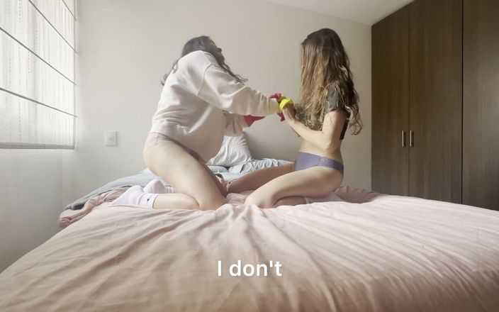 scarlettandc: Two Women Play Spanking and Tickling Each Other with Their...