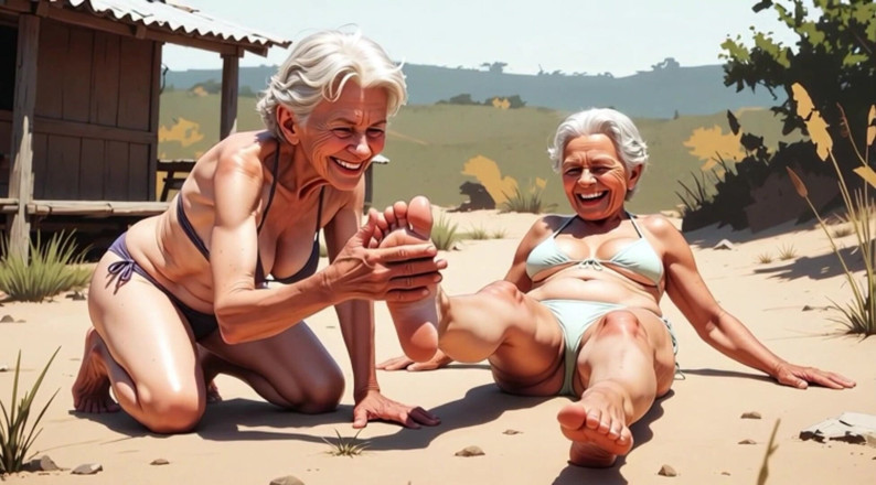 YOUR BEST FANTASY: Dua nenek kurus berusia 90 tahun - satu menjilat kaki yang lain...