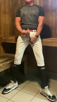 Jacked Baseball Player Jockdad87 Edges in the Sauna Again