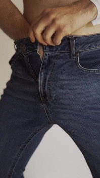 Teen boy sexy dances and cuts pants till full naked