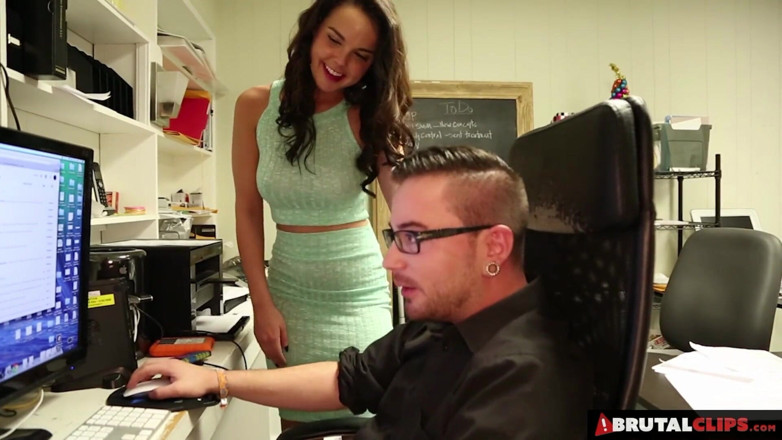 Brutaclips: Dillion Harper roughly slammed by a horny dude