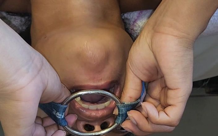 Pietro Montoya: Throat Fuck with Open Mouth Gag and Spit Cum in...